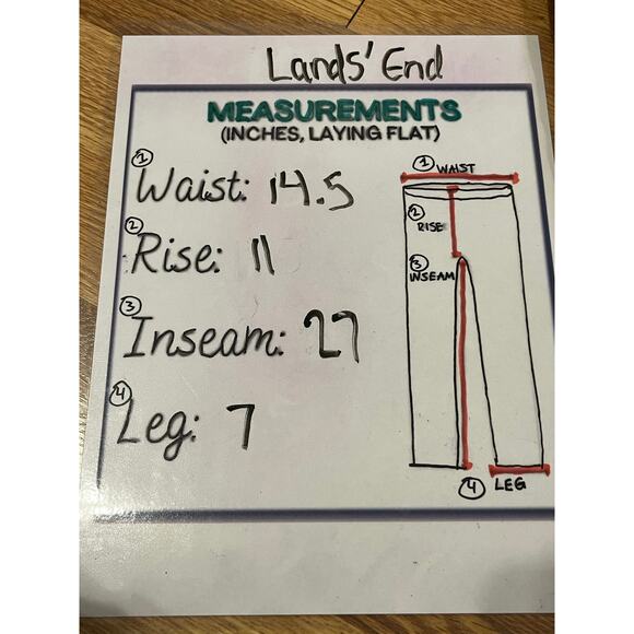 Lands’ End Mid Rise Straight Leg Corduroy Pants Women’s 6 Rust Brown Preppy - Picture 8 of 8